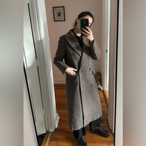 Massimo Dutton brown wool coat